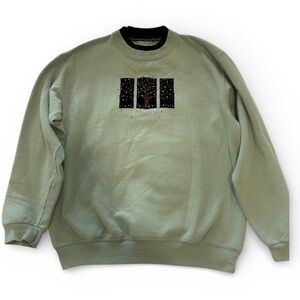 Vintage Top Stitch Sweater with Tree Design